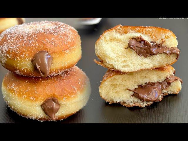 Super soft! Easy to Make and Delicious! Ultra Soft Donuts Filled with Nutella!