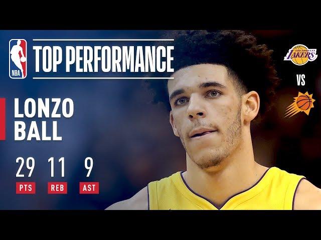 Lonzo Ball Completes A Near Triple Double in Lakers Win | 29 Points, 11 Rebounds, 9 Assists