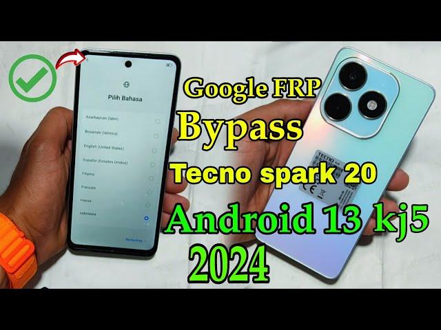 Tecno spark 20 Google FRP Bypass Android 13 Tecno KJ5 Without Pc 