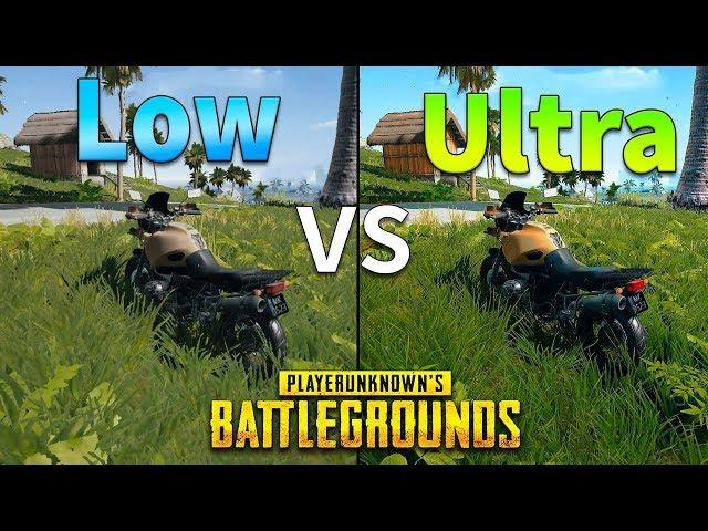 PUBG Low vs Ultra Settings (Graphics and FPS Comparison)