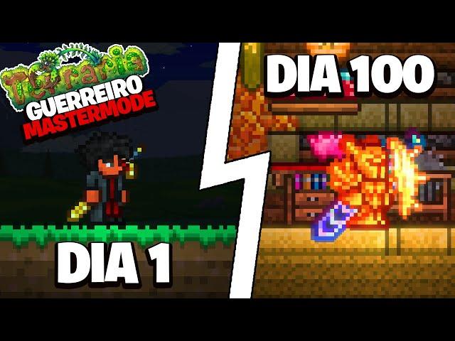 PASSEI 100 DIAS APENAS DE GUERREIRO NO TERRARIA!