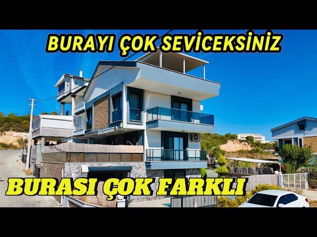  SATTIKDenize 1 km Kapalı Otoparklı Full Eşyalı 4 oda 2 Salon Mutfaklı Tam Müstakil Havuzlu Villa