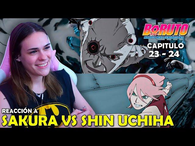 SAKURA VS SHIN UCHIHA | REACCION A BORUTO POR PRIMERA VEZ  ( 23 - 24 )