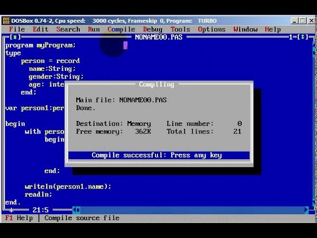 Turbo Pascal Programming  #49 Records Introduction