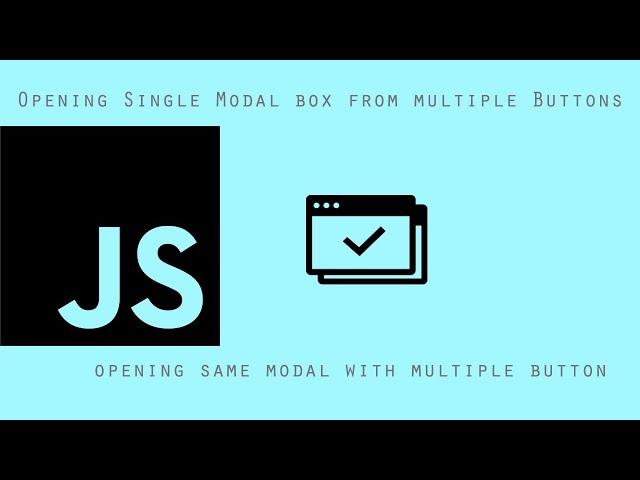 Opening Single Modal box from multiple Buttons using JS in Hindi