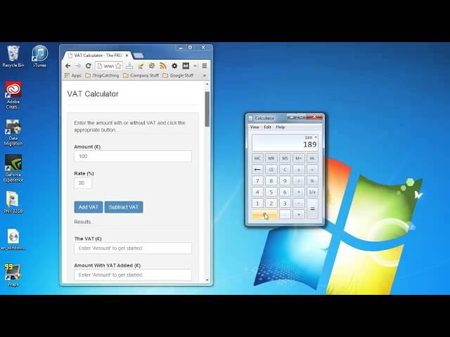 Adding and Removing VAT (Value Added Tax) using a calculator
