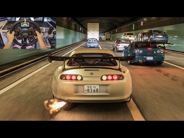 921HP Toyota Supra MK4 Vs 914HP Nissan Skyline GT-R R34 - Assetto Corsa | Moza R9 + VR