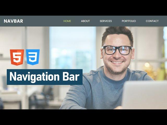 How To Make Navigation Bar In HTML And CSS | Navbar HTML CSS Tutorial