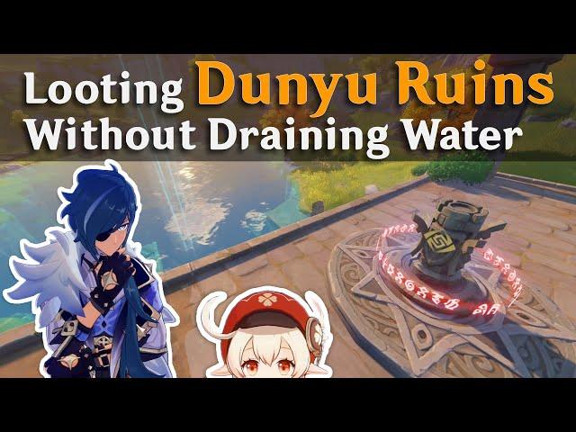 Looting Dunyu Without Draining Water | Genshin Impact