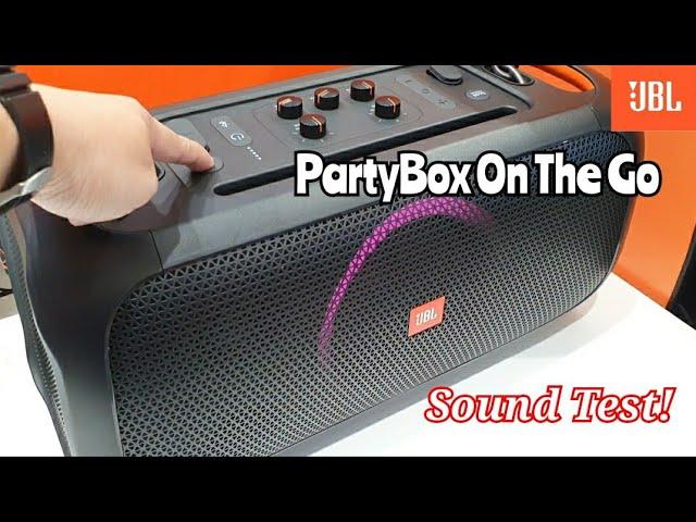 JBL PartyBox On The Go Portable Karaoke Speaker | Bass Sound Test! 