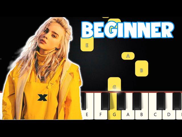 Lovely - Billie Eilish | Beginner Piano Tutorial | Easy Piano