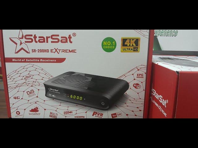 STARSAT SR-200HD Extreme 4K UHD Digital Satellite Receiver 10bIT Supported l Unboxing l English