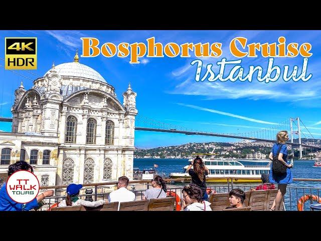 Bosphorus Tour by Boat, Istanbul | Ferry Tour Bosphorus | 4K HDR