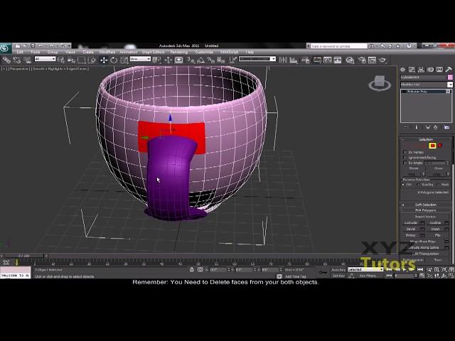 3DSMax Tutorials: Making Cup Using Connect (Compound Objects)