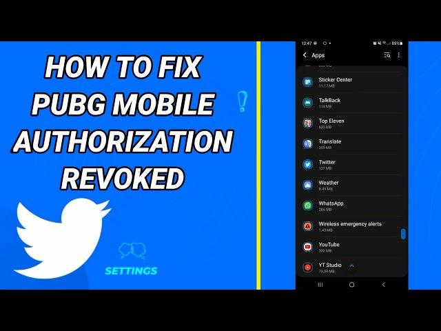 How To Fix Pubg Mobile Authorization Revoked On Twitter App