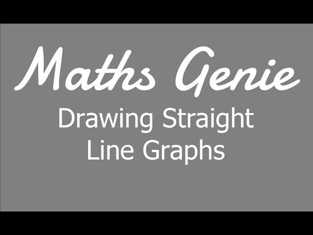 Drawing Straight Line Graphs