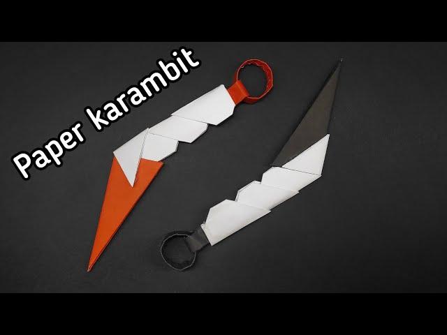 Paper karambit knife | How to make paper karambit knife | Origami karambit