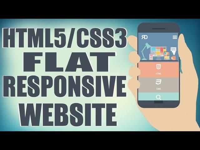 HTML5/CSS3 Flat Responsive Website - Start To Finish Web Design Tutorial