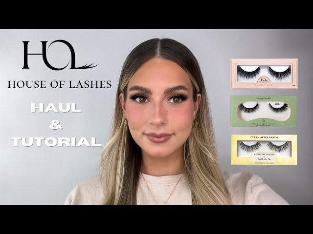 HOUSE OF LASHES HAUL + FAKE LASH TUTORIAL | how I apply lashes like a pro