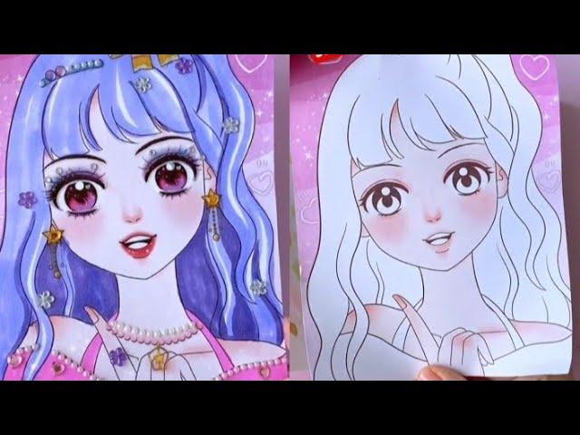 Beautiful Princess Makeup Sticker Book Satisfying Relaxing Video part 8