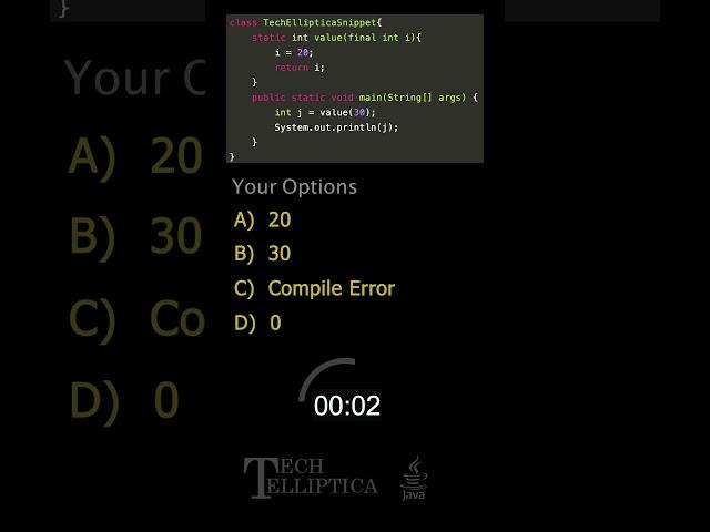 final parameter  #interviewtips #coding #javacodinginterviewquestions #programming #codinginterview