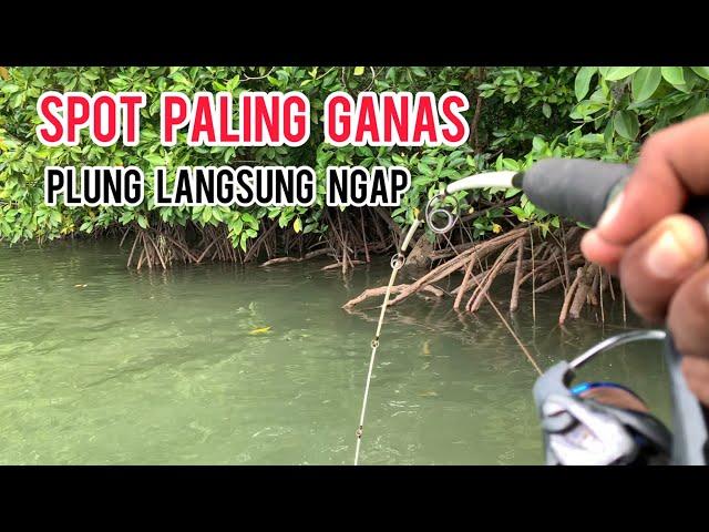 MANCING DI MUARA PAKAI PERAHU BUTUT MENEMUKAN SARANG IKAN PREDATOR