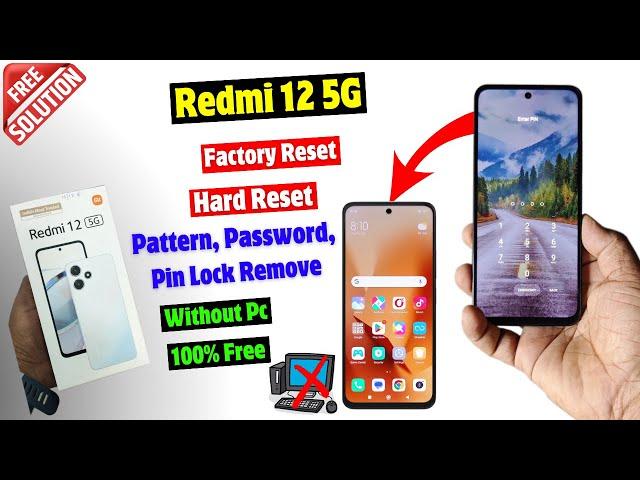 Redmi 12 5g Factory Reset | Redmi 12 Hard Reset & Removing Password, Pattern Lock