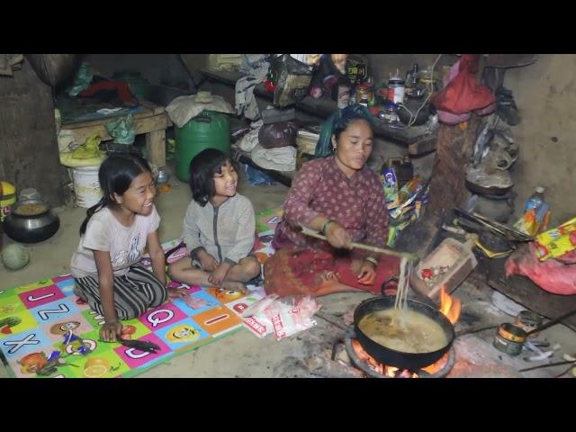 Myvillage official videos EP 1200 || Cooking and eating delicious village noodles