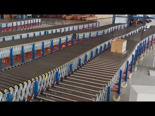 Powered roller conveyor line Scalable flexible roller conveyor