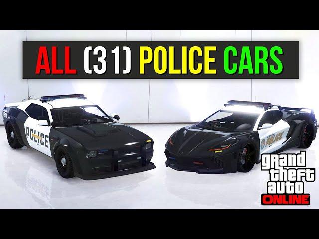 Explore Every Police Car Available in GTA 5 Online