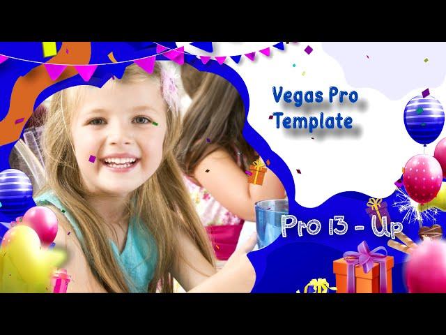 Sony Vegas Pro Template - Kids Birthday Photo