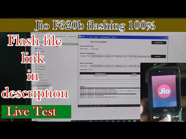 jio f320b flashing without error |flash file link in description