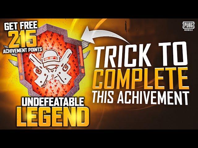 Free 215 Achievement Points | Trick to Complete Undefeated Legend Achievement |PUBGM