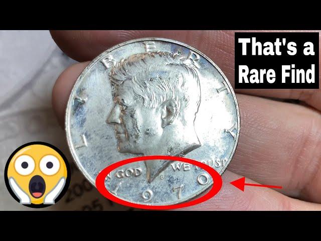 Rare Silver Half Dollar Coin Found - Coin Roll Hunting Half Dollars