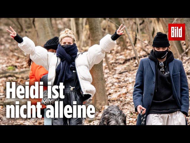 Vermummte Heidi Klum streift durch die Wälder Berlin