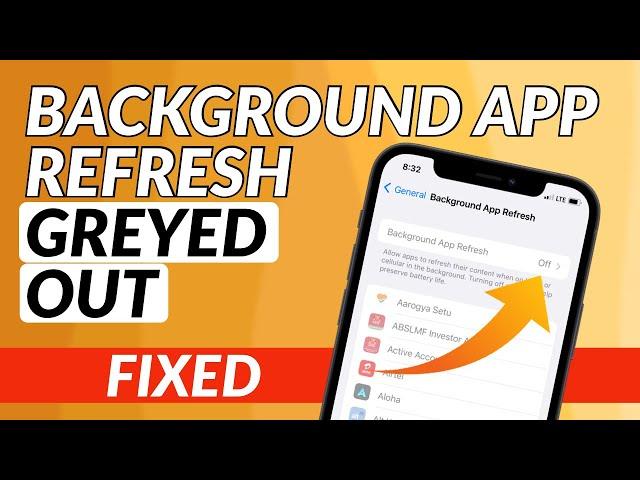 How to Fix Background App Refresh Greyed Out on iPhone I iPhone Background App Refresh Not Available