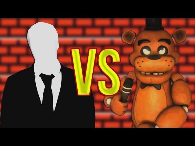 5 Ночей с Фредди VS Слендермен | СУПЕР РЭП БИТВА | Five Nights At Freddy's FNAF Против Slender man