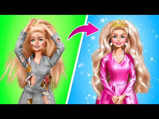 *Emotional* Asmr Doll Makeover! From Nerd to Barbie Princess