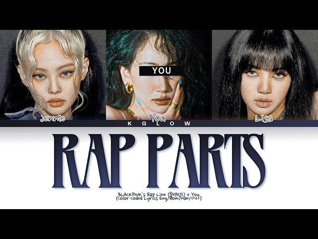 [Karaoke] BLACKPINK Jennie & Lisa "RAP PARTS"  (Color Coded Eng/Rom/Han/가사) (3 Members)