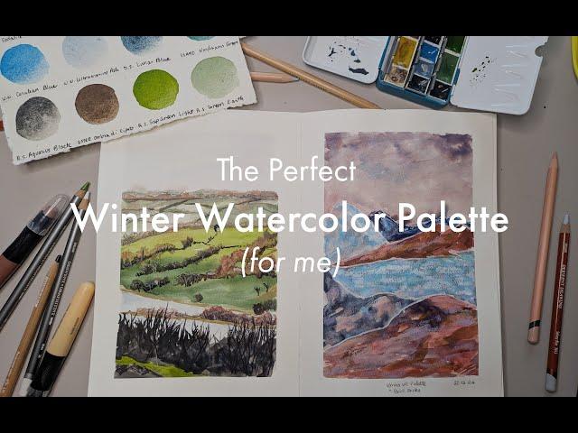 My perfect winter watercolor palette (A. Gallo / Daniel Smith / Winsor Newton / ESSEE)