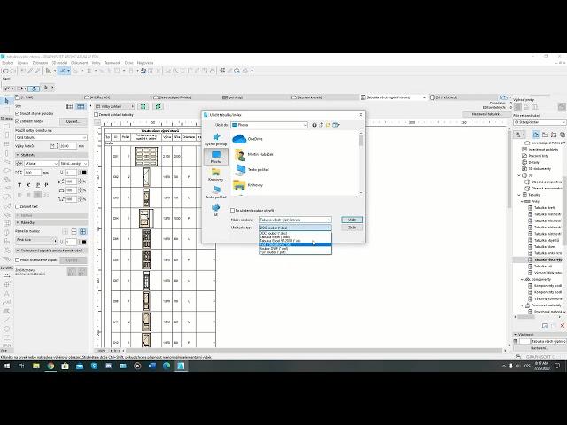 How to change Archicad chart into excel