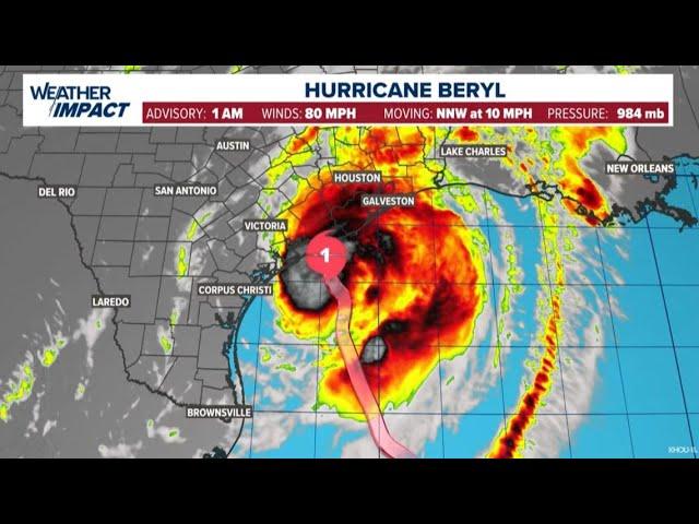 Hurricane Beryl tracker: Storm made landfall early this morning, remains hurricane strength