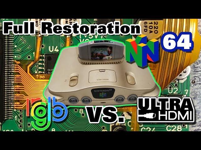 Nintendo 64 Modding and Restoration - RGB and UltraHDMI mods with video quality comparison