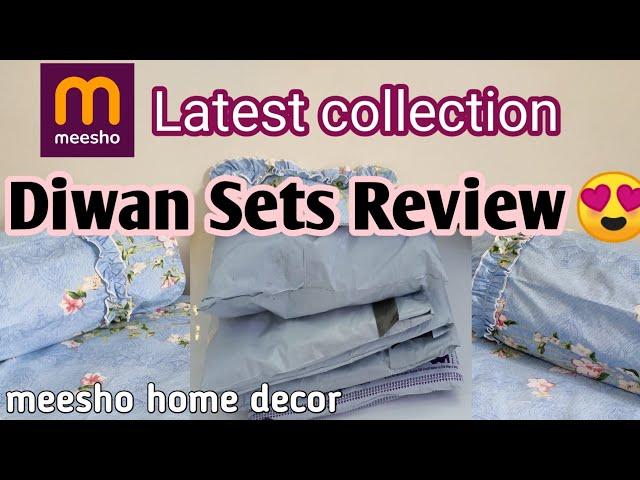 meesho diwan set review|diwan set haul| meesho home decor haul|meesho haul meesho cotton bedsheet|