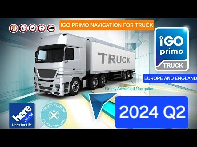 iGO Primo Navigation 2024 Q2 for Truck/Bus/Car. Drivers. Europe & England with support Android 14