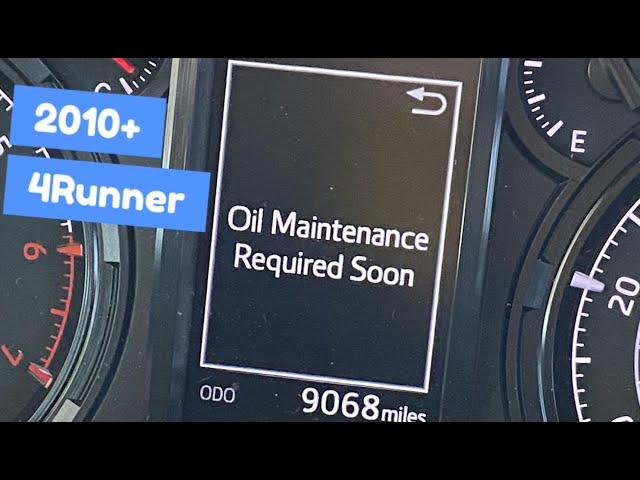 2010-2023 4Runner oil life reset  / How to reset Maintenance required soon 5th gen