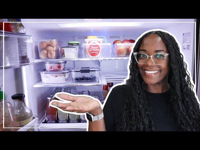 Watch me SIMPLIFY my Fridge ORGANIZATION! Realistic fridge CLEAN WITH ME and RESTOCK
