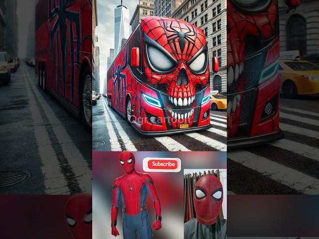 superheroes but skull bus Marvel&DC-All Characters#marvel #avengers#shorts#qgrcartoon