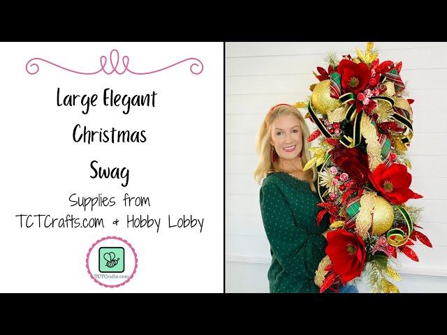 How to Make a Large Elegant Christmas Swag/Wreath