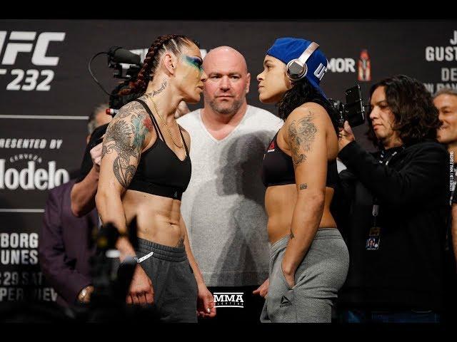 Cris Cyborg vs. Amanda Nunes UFC 232 Weigh-In Staredown - MMA Fighting